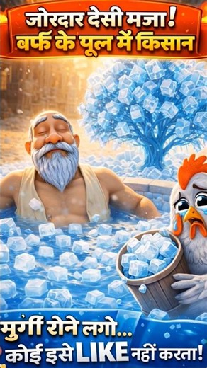 The Chicken Who Made Ice for a Farmer 😱❄️#Farmer#FunnyStory#MagicalChicken#VillageStory#CrazyStory