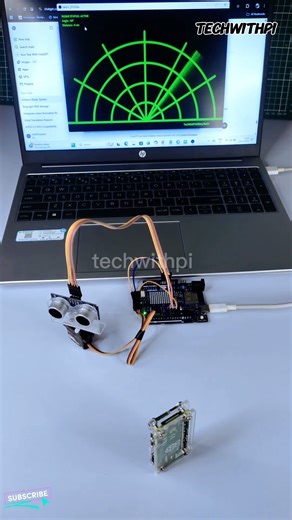 Arduino R4 WiFi Military Radar System | Real-Time Enemy Detection 🔴 #radar #arduinoradar #Radar #diy