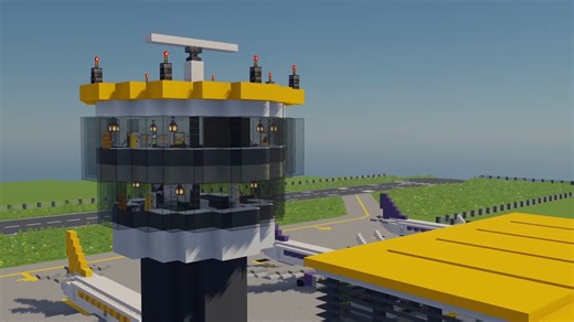 登录 如何在Minecraft中建造控制塔和跑道！（机场收集 Pt.2