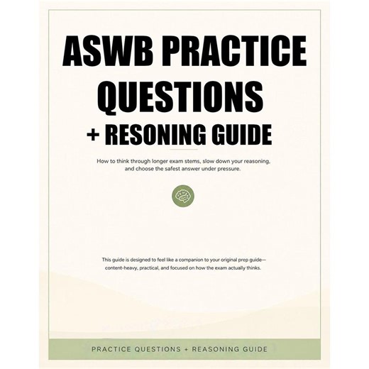 ASWB Practice Questions & Reasoning Guide PDF | Clinical Exam Prep Workbook | Social Work Study Guide | LCSW Exam Practice - Etsy UK