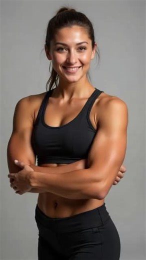 AI Muscle Girl Posing Quick - Female Bodybuilding