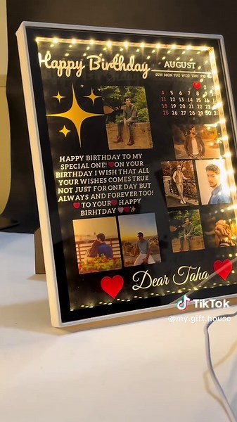 Customize Birthday 🎂 🎁 Led Light photo frame 🖼️ order now #PersonalizedGift #LEDFrame #UniqueGift #photoledframe