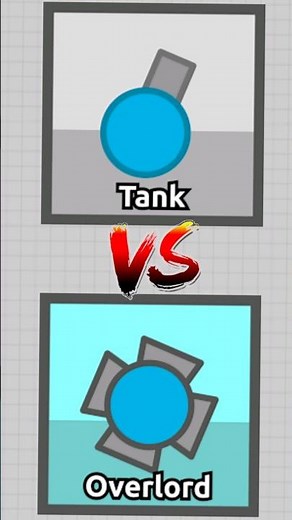 basic tank vs strongest tanks in diep.io #diep #diepio #shorts
