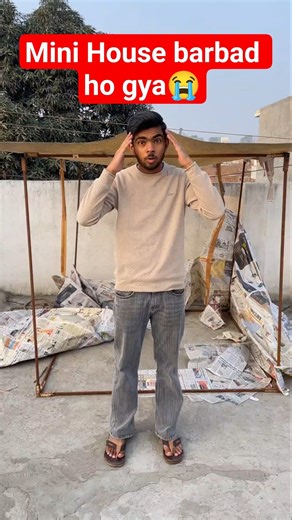 Thandi Hawa ne Humara News Paper House Barbad kar diya 😱#minivlog #dailyminivlog #shorts #camping