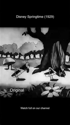 Springtime (1929) Before vs After AI Restoration! #filmrestoration #aiupscale #disneyanimation