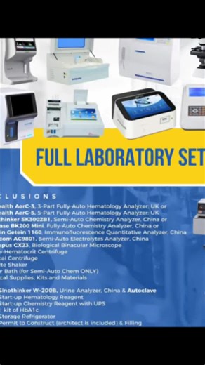 We, DIWA MEDICAL AND LABORATORY SUPPLIES TRADING, a company duly registered under Philippine Laws, are your total solution partner for your medical equipment and supplies needs. We have the MOST AFFORDABLE yet QUALITY products. We offer the following: ✅ Diagnostic equipment, ✅ Full laboratory set-up inclusive of assistance to obtain Permit to Construct and License to Operate from your regional DOH, ✅ Imaging equipment such as ultrasound and x-ray with DR system, ✅ Mobile clinics and ambulances, 