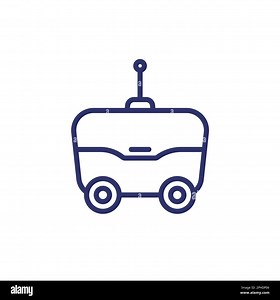 autonomous delivery robot line icon Stock Vector Image & Art - Alamy