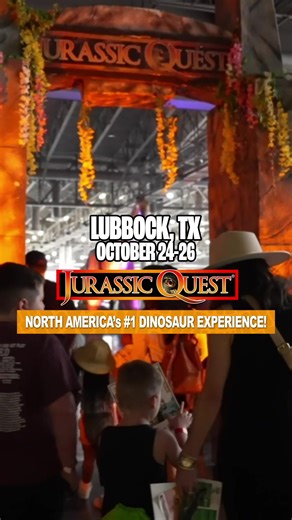 Experience Jurassic Quest in Lubbock, TX — October 24th–26th at the Civic Center Exhibit Hall! 🦖 🦕 Meet adorable baby dinosaurs 🔦 Dig and discover ancient fossils 🦖 Ride towering, life-sized dinosaurs 💫 Enjoy crafts, inflatables, and interactive fun for the whole family 🚨 Tickets are going fast and may sell out! Don’t wait—grab yours before they go extinct: 👉 https://ci.lubbock.tx.us/departments/civic-center/ticketing/jurassic-quest-x-brick-fest | Jurassic Quest