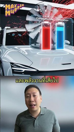 พัดลมหลังคารถไฟฟ้าช่วยเพิ่มระยะทางจริงๆหรอ? #สาระ #shorts #ยานยนต์ #reels #science #electric #car