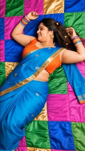 Beautiful Bengali Girl in Traditional Saree Look 💙 | #Shorts #Saree #BengaliBeauty"