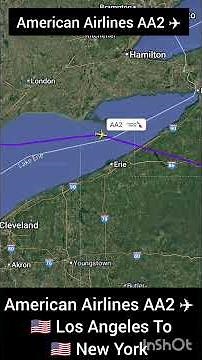 American Airlines AA2 ✈️ | Los Angeles to New York | Real-Time Flight Path | SkyRoute Visuals