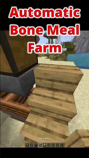How to make an automatic bone meal farm in Minecraft #minecrafttutorial #minecrafttips #minecraft