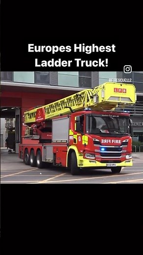 [EUROPES HIGHEST LADDER TRUCK] - London Fire Brigade | 64M Turntable Ladder turning out!