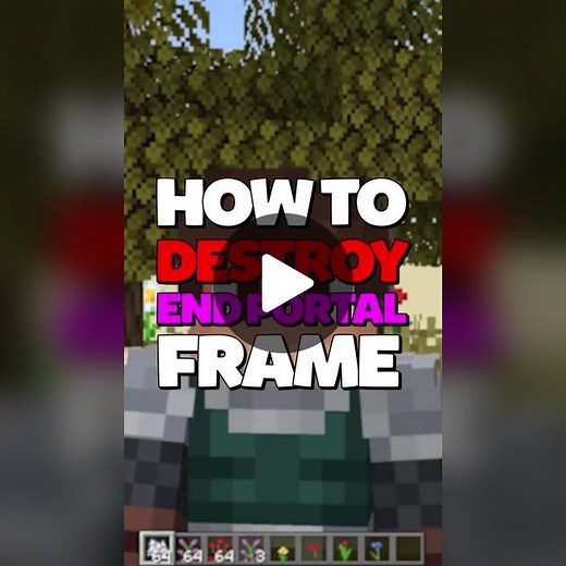 How to destroy the End Portal Block in 100% survival! #minecraft #comedy #funny #lifehacks #hack