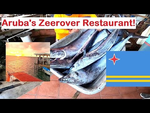 Aruba's famous Zeerover restaurant...touring this fantastic seafood eatery on the edge of the water!
