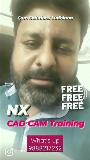 Free CAD CAM CNC TRAINING EVERY MONTH. SEP 2023 TOPIC IS NX CAM #CNC #VMC #cncprogramming #cam