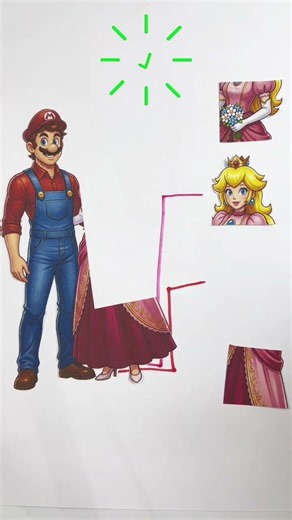 Super Mario Galaxy Mario Line Connect Puzzle With Markers #art #mario #puzzle