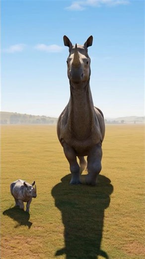 This is what a rhino looked like 34 million years ago 🦏 #shorts