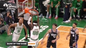 Neemi started things off HOT with the Dunk of the Game 🔥 Presented by Dunkin' | NBC Sports Boston