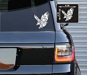 Eagle Tribe Vinyl Decals Stickers for Car, Vans, Trucks, Laptop (White 6 * 6)