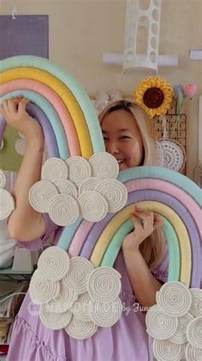 Big Macrame Rainbow Wall Hanging | TUTORIAL on my page #macramewallhanging #macramerainbow