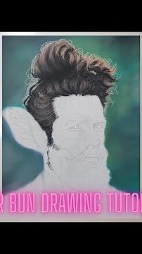 How I Draw Realistic Hair- Messy Hair Bun Tutorial for BEGINNERS Step by Step #hairdrawing #hairbun