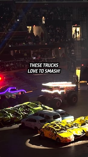 These trucks don’t hold back 💥 Smashing, crashing, and crushing everything in sight. You’ve been warned 👀 | Hot Wheels Monster Trucks Live