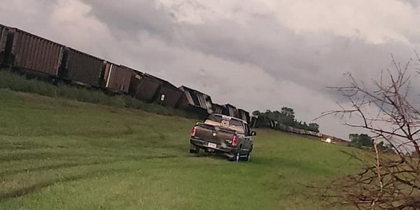 Tornado derails 43 train cars near Steele Wednesday night