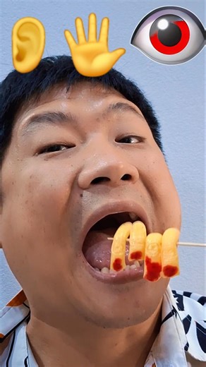 Eat emoticons in order 👂🖐👁 #funny #parody #shortsvideo #shorts