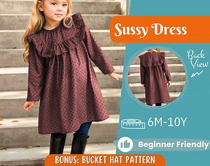Dress Sewing Pattern for Kids, Dress Pattern, Kids Pattern, Easy PDF Pattern, Beginner Pattern, Sewing Pattern Toddlers, Baby Sewing Pattern - Etsy