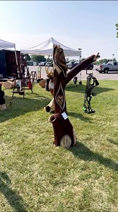 76K views · 2K reactions | Just finished up this bow stand for DeerFest. Perfect for hanging your bow! #buschkecarving #deerfest #deer #hunter #deerhunter #bow #bowhunter #hunting #bowhunting #whitetail #buckhunter #bow #archer #archery #archery #archerylife | Buschke Carving | Facebook