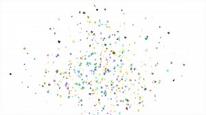 Multicolored Confetti Explosion Animation on a white background. Celebration Concept. 4K | Premium Stock Video Footage