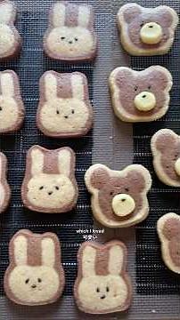 How to make cute icebox cookies! 🐰🐻