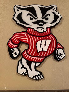 Wisconsin Badgers Bucky Logo Wall Hanging Plaque Art - Etsy