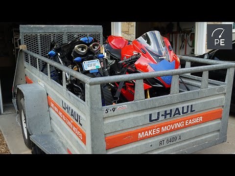How to haul two motorcycles with a 5x9 U-Haul trailer
