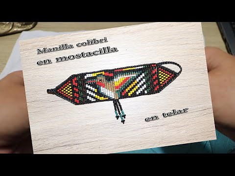 Como hacer manilla colibrí en mostacilla (pulsera en chaquira checa paso a paso)