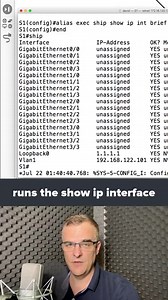 CCNA Tips - alias command #code #coding #ccna #cisco #python #devnet | Darrin Yamashita