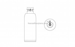 Kitchen Gas Cylinder - Free CAD Drawings