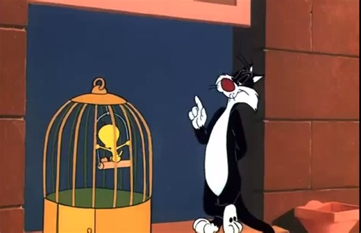 Sylvester and Tweetie Pie cartoon 'Canary Row' 【4】
