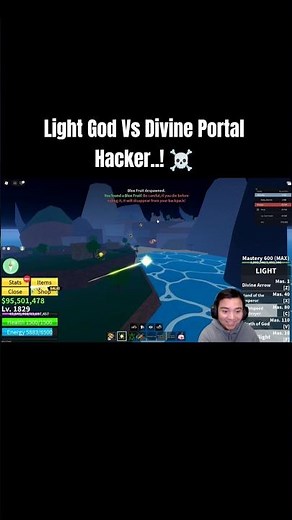 Light God Vs Divine Portal Hacker..! ☠️ + Fruit Spawned! #bloxfruits #roblox #jujubotv