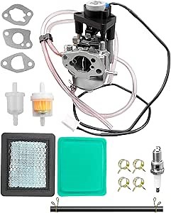 Carburetor Carb Kit Fit for Honda EU3000IS Predator 63584 56720 16042 Kipor KGE3000Ti KGE3500Ti IG3000 Huayi P19D-1 Generators, Replace 16100-ZL0-D66 16100-ZL0-D65 Fuel Oil Filter Spark Plug Kit
