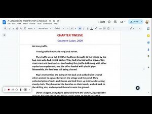 Chapter 11-12 A long Walk to Water