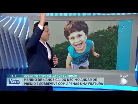 Menino de 4 anos cai do 10° andar de prédio no interior de São Paulo e sofre apenas uma fratura