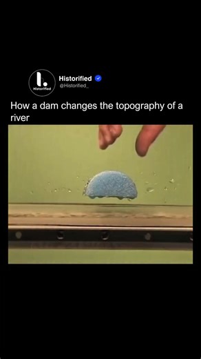Historified on Instagram: "💧 Ever wondered how a single dam can rewrite the geography of an entire river? 🌊 By holding back water, a dam turns the upstream flow into a vast, still reservoir—drowning valleys, forests, and even old towns beneath its surface. Downstream, the reduced current narrows the river, starves it of sediment, and slowly carves a new path through erosion. Over time, this one structure reshapes nature’s design—forever changing the landscape above and below it. What do you th