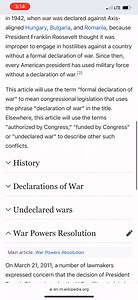 Can you imagine that there’s people associated with ‘Sloppy’ Steve Bannon, who claim the War Powers Act is not where declarations of war are posted. They’re even so lamebrain they say Chapter 33 isnt the War Powers Resolution Act. 🤦🏽 You’ve got to be one dumb imbecile to make such a comment. No wonder Bannon got a nickname Sloppy… I could give him a better name: Traitor. But lookie what’s on the Wiki has on here… This ties into Supreme Court Docket Case 23—939 that ties Obama to murder. 🤭🔥🇺