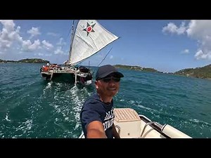 ONTONG - JAVA (self build wooden catamaran) left Antigua Crossing to pacific
