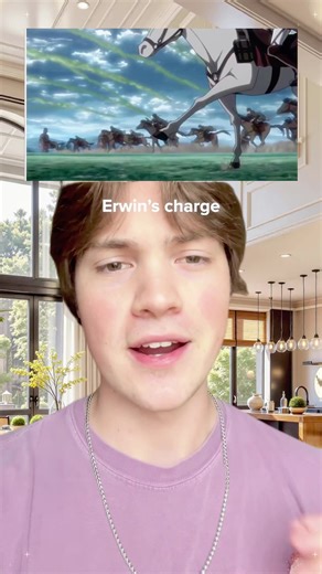 In Attack on Titan, Erwin Smith’s final charge is a masterclass in anime direction and sound design. The scene begins with Erwin realizing he’ll die alongside his soldiers, and Levi quietly telling him to “lay down and die.” Then the soundtrack fades into screams as the scouts charge the Beast Titan. The pacing and transitions are perfect—the hopeful music plays under Erwin’s speech while we’re shown the reality of everyone already dying. The editing switches between the plan and the execution, 