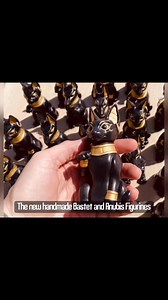 They exist! The new handmade Bastet and Anubis Figures! Get yours here at our shop while they last! the first batch that will be made soon! #egyptian #resin #anubis #bastet #cats #cutecats | TheSixthleafclover