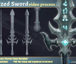 ArtStation - Stylized Sword Video Process | Tutorials