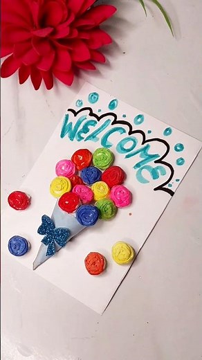 welcome card making ideas || welcome card || welcome card ideas